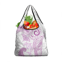 Aotearoa Maori Sea Animals Tribal Grocery Bag Manta Ray and Shark Moko Pattern Pink Color LT03 1-pack One Size Pink - Polynesian Pride