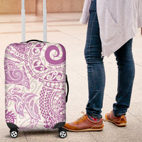 Aotearoa Maori Sea Animals Tribal Luggage Cover Manta Ray and Shark Moko Pattern Pink Color LT03 Pink - Polynesian Pride