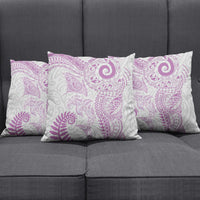 Aotearoa Maori Sea Animals Tribal Pillow Cover Manta Ray and Shark Moko Pattern Pink Color LT03 - Polynesian Pride
