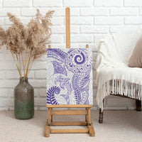 Aotearoa Maori Sea Animals Tribal Canvas Wall Art Manta Ray and Shark Moko Pattern Purple Color LT03 - Polynesian Pride