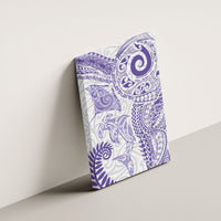 Aotearoa Maori Sea Animals Tribal Canvas Wall Art Manta Ray and Shark Moko Pattern Purple Color LT03 - Polynesian Pride