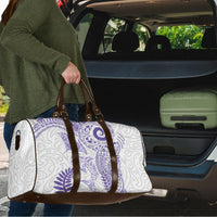 Aotearoa Maori Sea Animals Tribal Travel Bag Manta Ray and Shark Moko Pattern Purple Color LT03 - Polynesian Pride
