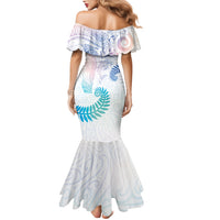Aotearoa Maori Sea Animals Tribal Family Matching Mermaid Dress and Hawaiian Shirt Manta Ray and Shark Moko Pattern Sweet Pastel LT03 - Polynesian Pride
