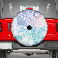 Aotearoa Maori Sea Animals Tribal Spare Tire Cover Manta Ray and Shark Moko Pattern Sweet Pastel LT03 - Polynesian Pride
