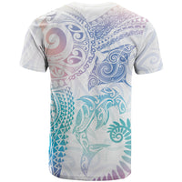 Aotearoa Maori Sea Animals Tribal T Shirt Manta Ray and Shark Moko Pattern Sweet Pastel LT03 - Polynesian Pride