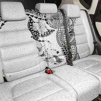 Hawaiian Manta Ray Tribal Back Car Seat Cover Polynesian Art Motifs White Color LT03 - Polynesian Pride