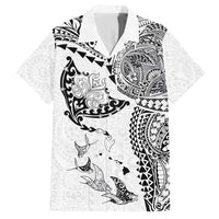Hawaiian Manta Ray Tribal Hawaiian Shirt Polynesian Art Motifs White Color LT03 White - Polynesian Pride