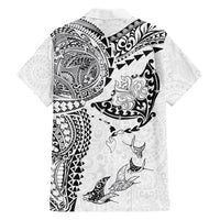 Hawaiian Manta Ray Tribal Hawaiian Shirt Polynesian Art Motifs White Color LT03 - Polynesian Pride