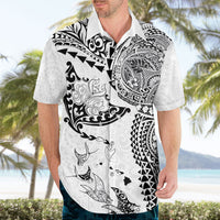 Hawaiian Manta Ray Tribal Hawaiian Shirt Polynesian Art Motifs White Color LT03 - Polynesian Pride