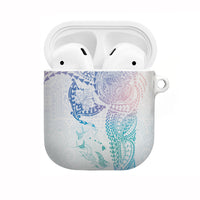 Hawaiian Manta Ray Tribal AirPods Case Polynesian Art Motifs Sweet Pastel LT03 Multicolor - Polynesian Pride