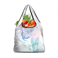 Hawaiian Manta Ray Tribal Grocery Bag Polynesian Art Motifs Sweet Pastel LT03 1-pack One Size Multicolor - Polynesian Pride
