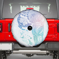 Hawaiian Manta Ray Tribal Spare Tire Cover Polynesian Art Motifs Sweet Pastel LT03 - Polynesian Pride