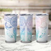 Hawaiian Manta Ray Tribal Tumbler Cup Polynesian Art Motifs Sweet Pastel LT03 - Polynesian Pride