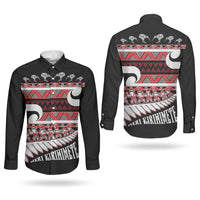 New Zealand Christmas Couples Matching Tank Maxi Dress and Long Sleeve Button Shirt Funny Santa Claus Haka Dance with Tukutuku