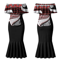 New Zealand Christmas Family Matching Mermaid Dress and Hawaiian Shirt Funny Santa Claus Haka Dance with Tukutuku