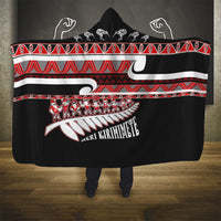New Zealand Christmas Hooded Blanket Funny Santa Claus Haka Dance with Tukutuku