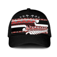 New Zealand Christmas Mesh Trucker Cap Funny Santa Claus Haka Dance with Tukutuku