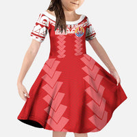 Custom Tahiti Football Polynesian Pattern Family Matching Mermaid Dress and Hawaiian Shirt