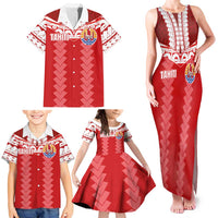 Custom Tahiti Football Polynesian Pattern Family Matching Tank Maxi Dress and Hawaiian Shirt LT03 - Polynesian Pride