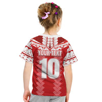 Custom Tahiti Football Polynesian Pattern Kid T Shirt LT03 - Polynesian Pride