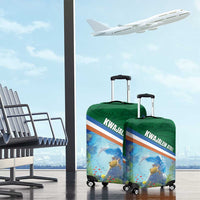 Marshall Islands Kwajalein Atoll Luggage Cover Polynesian Pattern and Undersea Animals