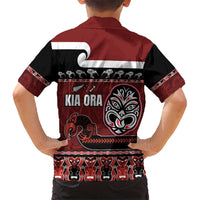 New Zealand Culture Hawaiian Shirt Kia Ora Aotearoa Moko Tattoo Mask with Waka and Maori Art Pattern LT03 - Polynesian Pride