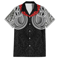 Samoan Traditional Art Tattoos Family Matching Long Sleeve Bodycon Dress and Hawaiian Shirt Tatau Tribal Motifs with Ula Fala Black LT03 Dad's Shirt - Short Sleeve Black - Polynesian Pride