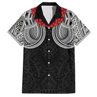 Samoan Traditional Art Tattoos Family Matching Short Sleeve Bodycon Dress and Hawaiian Shirt Tatau Tribal Motifs with Ula Fala Black LT03 Dad's Shirt - Short Sleeve Black - Polynesian Pride