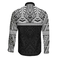 Samoan Traditional Art Tattoos Family Matching Summer Maxi Dress and Hawaiian Shirt Tatau Tribal Motifs with Ula Fala Black LT03 - Polynesian Pride