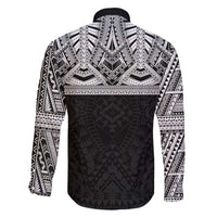 Samoan Traditional Art Tattoos Family Matching Tank Maxi Dress and Hawaiian Shirt Tatau Tribal Motifs with Ula Fala Black LT03 - Polynesian Pride