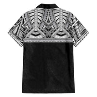 Samoan Traditional Art Tattoos Hawaiian Shirt Tatau Tribal Motifs with Ula Fala Black - Polynesian Pride