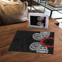 Samoan Traditional Art Tattoos Puzzle Tatau Tribal Motifs with Ula Fala Black - Polynesian Pride