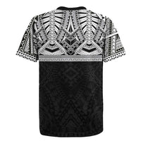 Samoan Traditional Art Tattoos Rugby Jersey Tatau Tribal Motifs with Ula Fala Black LT03 - Polynesian Pride