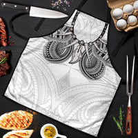 Samoan Traditional Art Tattoos Apron Tatau Tribal Motifs with Ula Nifo White LT03 White - Polynesian Pride