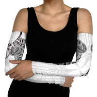 Samoan Traditional Art Tattoos Arm Sleeves Tatau Tribal Motifs with Ula Nifo White LT03 - Polynesian Pride