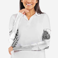 Samoan Traditional Art Tattoos Arm Sleeves Tatau Tribal Motifs with Ula Nifo White LT03 - Polynesian Pride