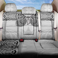 Samoan Traditional Art Tattoos Back Car Seat Cover Tatau Tribal Motifs with Ula Nifo White - Polynesian Pride
