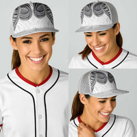 Samoan Traditional Art Tattoos Baseball Net Cap Tatau Tribal Motifs with Ula Nifo White LT03 - Polynesian Pride
