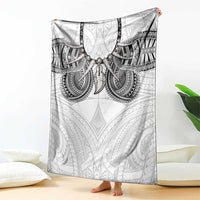 Samoan Traditional Art Tattoos Blanket Tatau Tribal Motifs with Ula Nifo White LT03 - Polynesian Pride