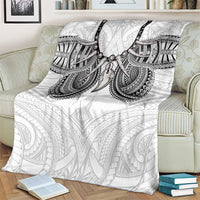 Samoan Traditional Art Tattoos Blanket Tatau Tribal Motifs with Ula Nifo White LT03 - Polynesian Pride