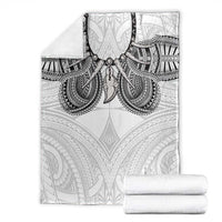 Samoan Traditional Art Tattoos Blanket Tatau Tribal Motifs with Ula Nifo White LT03 - Polynesian Pride