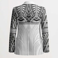 Samoan Traditional Art Tattoos Blazer Tatau Tribal Motifs with Ula Nifo White LT03 - Polynesian Pride