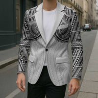 Samoan Traditional Art Tattoos Blazer Tatau Tribal Motifs with Ula Nifo White LT03 - Polynesian Pride