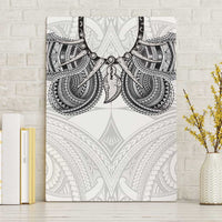 Samoan Traditional Art Tattoos Canvas Wall Art Tatau Tribal Motifs with Ula Nifo White LT03 Without Frame White - Polynesian Pride