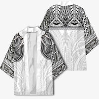 Samoan Traditional Art Tattoos Kimono Tatau Tribal Motifs with Ula Nifo White LT03 - Polynesian Pride