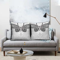 Samoan Traditional Art Tattoos Pillow Cover Tatau Tribal Motifs with Ula Nifo White LT03 - Polynesian Pride
