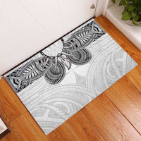Samoan Traditional Art Tattoos Rubber Doormat Tatau Tribal Motifs with Ula Nifo White LT03 - Polynesian Pride