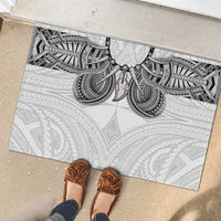 Samoan Traditional Art Tattoos Rubber Doormat Tatau Tribal Motifs with Ula Nifo White LT03 - Polynesian Pride