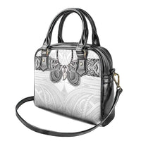 Samoan Traditional Art Tattoos Shoulder Handbag Tatau Tribal Motifs with Ula Nifo White LT03 - Polynesian Pride
