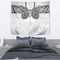 Samoan Traditional Art Tattoos Tapestry Tatau Tribal Motifs with Ula Nifo White LT03 - Polynesian Pride